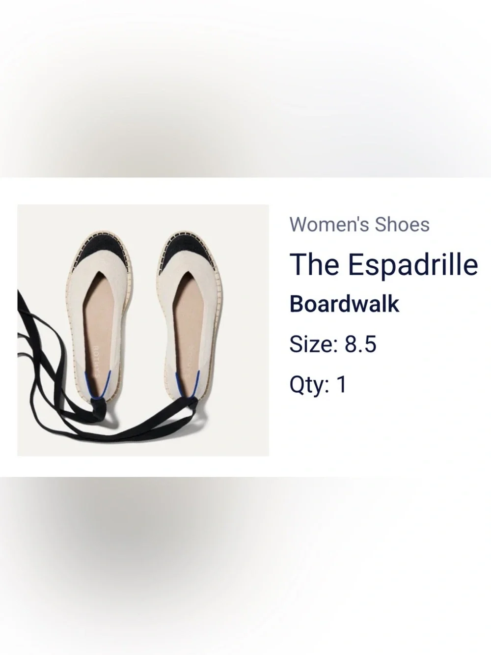 Rothy's Cream Espadrille Flats with Ties